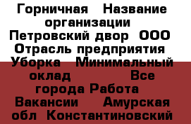 Горничная › Название организации ­ Петровский двор, ООО › Отрасль предприятия ­ Уборка › Минимальный оклад ­ 15 000 - Все города Работа » Вакансии   . Амурская обл.,Константиновский р-н